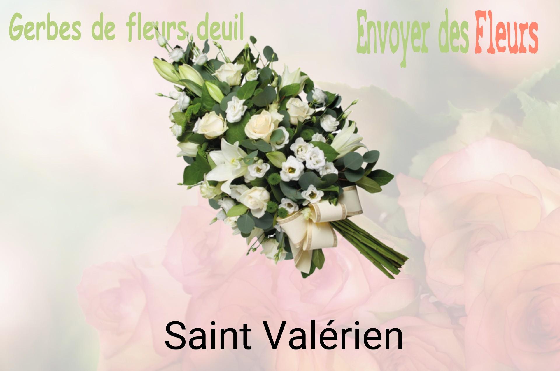 Gerbe de fleurs de deuil livrée à Saint-Valérien